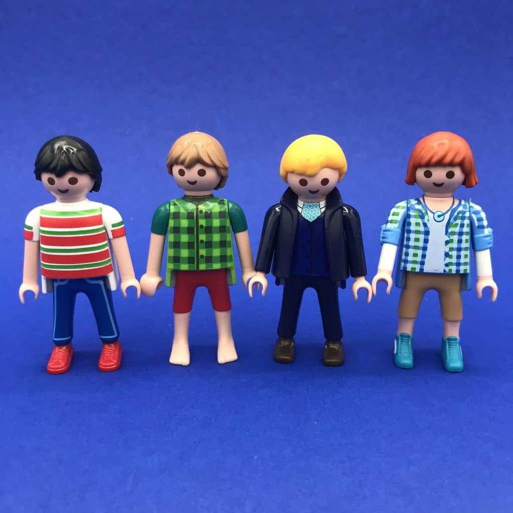 Playmobil Set Puber/man Met Blond, Bruin, Rood, Zwart Haar – Werken Met ...